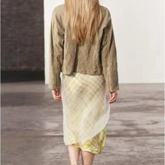 NWT ZARA 100% GENUINE SUEDE JACKET ZW COLLECTION Size S - Picture 8 of 16